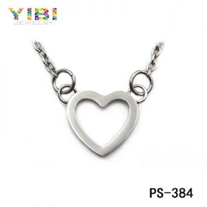 Fashion Heart-Shaped Necklace, Fashion Stainless Steel Jewelry.