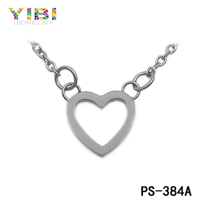 Fashion Heart-Shaped Necklace, Fashion Stainless Steel Jewelry.