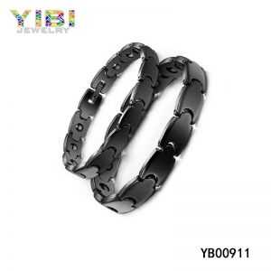 High Quality Men Black Stainless Steel Bracelet