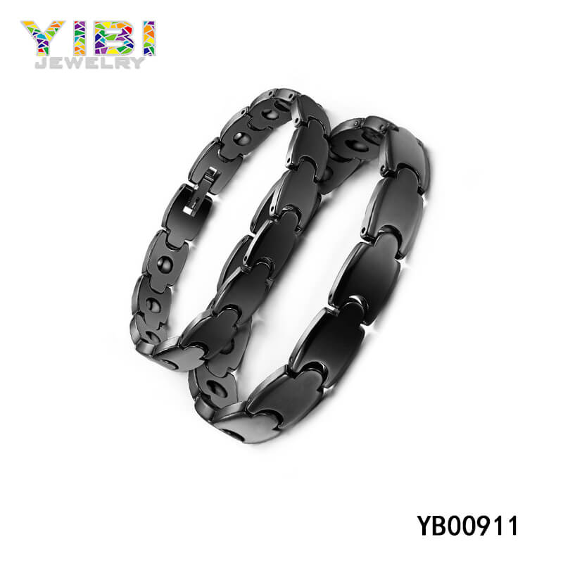 black stainless steel bracelet