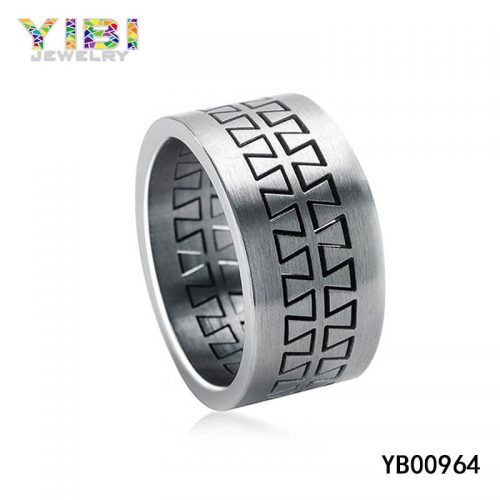 High Quality Brushed Stainless Steel Ring