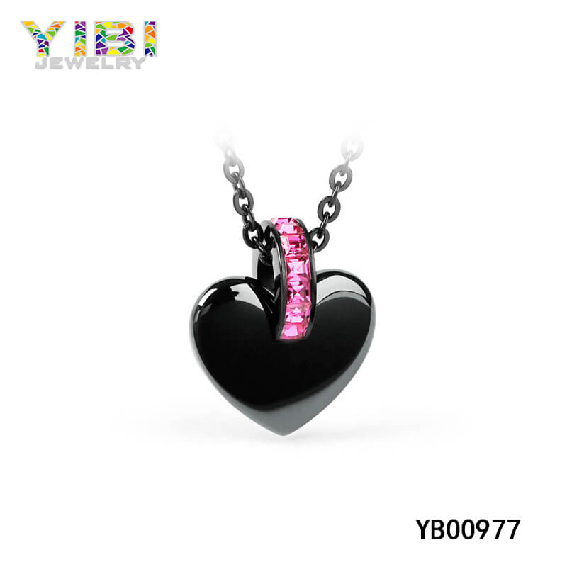 stainless steel heart necklace