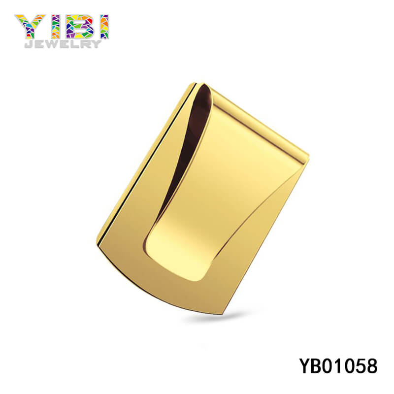 Surgical stainless steel gold plated money clip