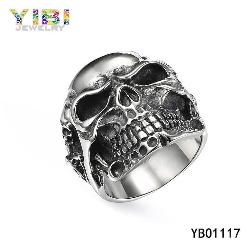 stainless steel skull rings