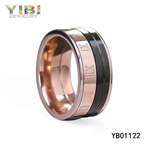 Laser Engraved Stainless Steel Wedding Bands