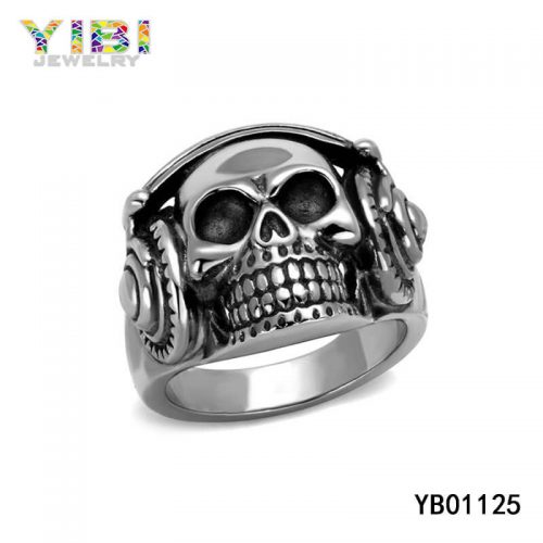 men stainless steel skull rings