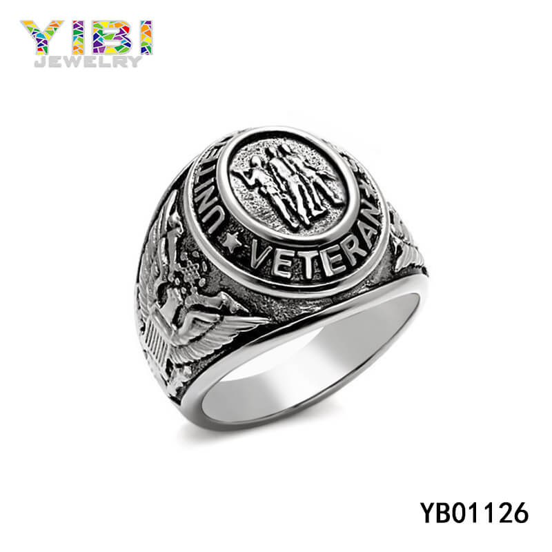 mens stainless steel biker rings