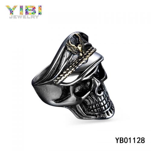 surgical steel skull ring