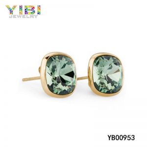 Gold Plated Stainless Steel Jewelry with CZ Inlay