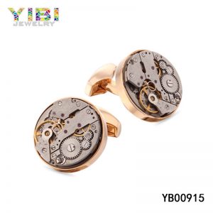 Pretty 316L Stainless Steel Rose Gold Cufflinks