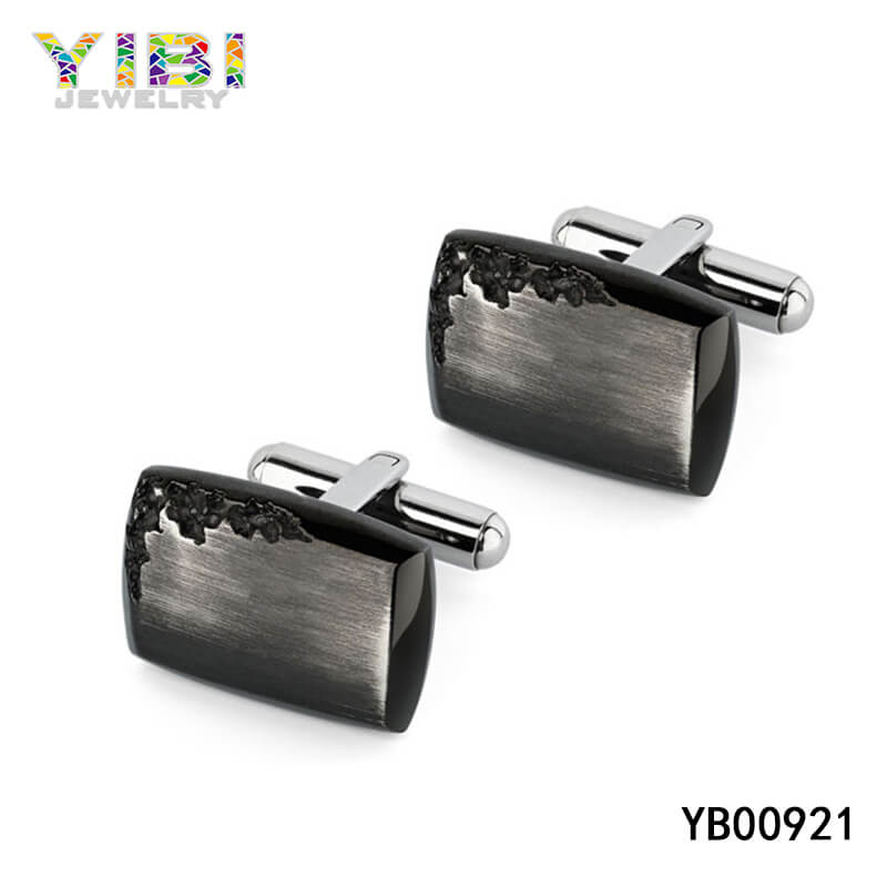 fine brushed stainless steel cufflinks