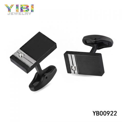 modern black stainless steel cufflinks