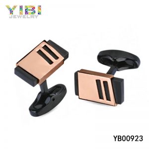 316L Stainless Steel Rose Gold Plated Cufflinks