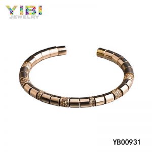 Rose Gold Plated Stainless Steel Bangle