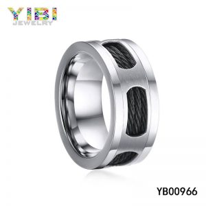 Unique  Brushed Stainless Steel Ring