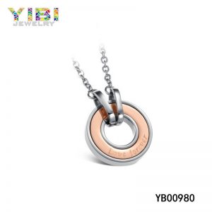 Laser Engraved 316L Stainless Steel Necklace with Plated