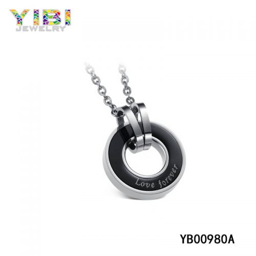 black plated 316L stainless steel necklace