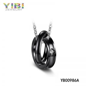 Women’s Stainless Steel Jewelry with CZ Inlay