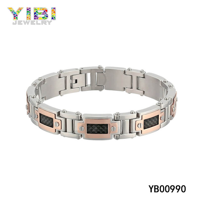 stainless steel carbon fiber bracelets