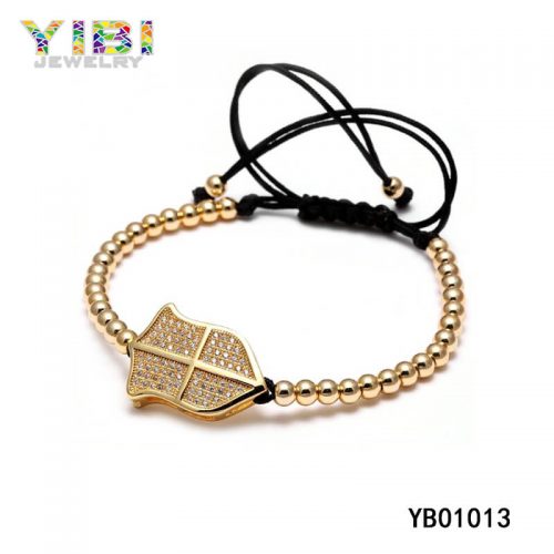 luxury stainless steel bead bracelet