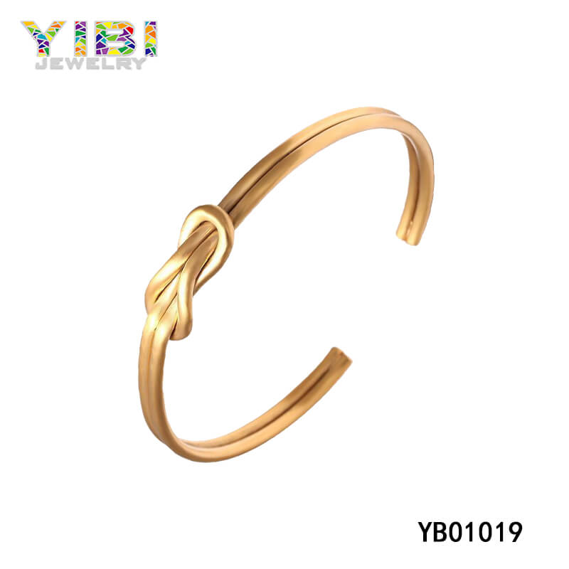 simple gold plated stainless steel bangles