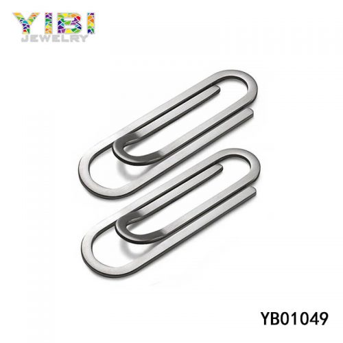 Simple stainless steel paper clip money clip