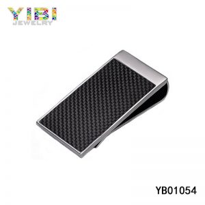 Classic Men Stainless Steel Carbon Fiber Money Clip