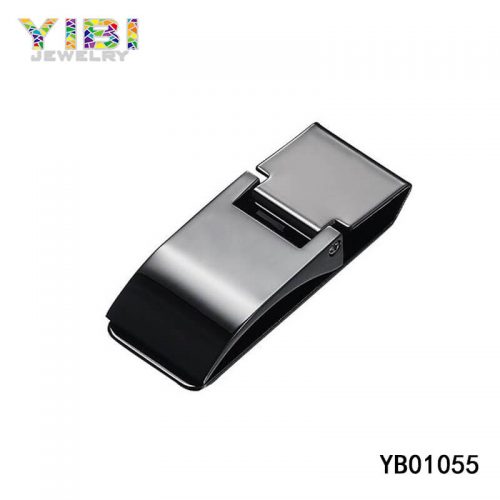 Classic Stainless Steel Black Money Clip