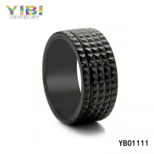Black Plated Men 316L Stainless Steel Ring