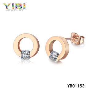 Rose Gold Plated Surgical Stainless Steel Earrings