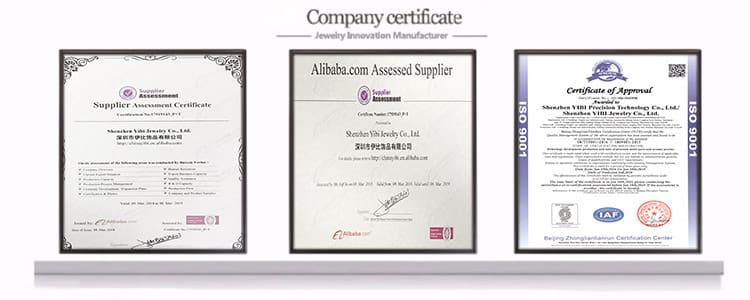 Stainless Steel Jewelry Manufacturer Certification 