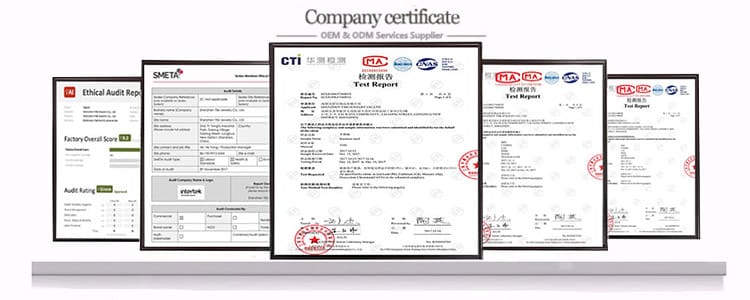 China Steel Jewelry Factory Certification 