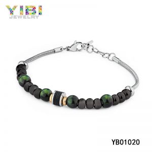 High-Tech Ceramic Stainless Steel Beaded Bracelet