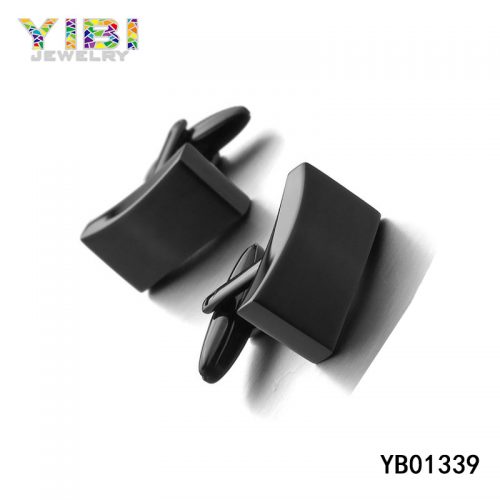 Classic Blcak Stainless Steel Cufflinks