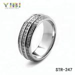 Classic Surgical Stainless Steel CZ Wedding Ring