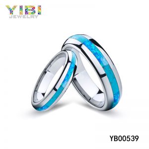 Opal Inlay 316L Stainless Steel Ring Supplier