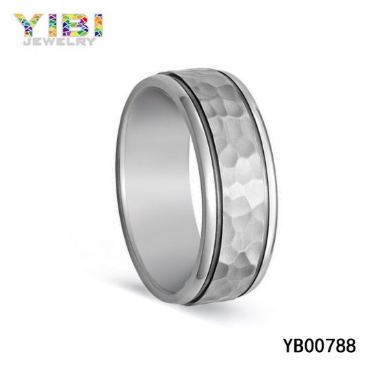 Hammered Titanium Ring Manufacturer