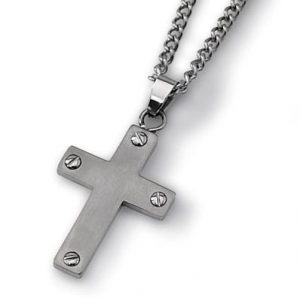 Brushed Titanium Cross Necklace Manufacturer