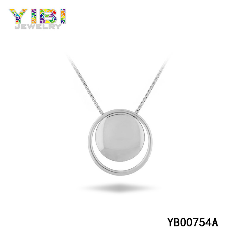 Simple Circle Stainless Steel Pendant