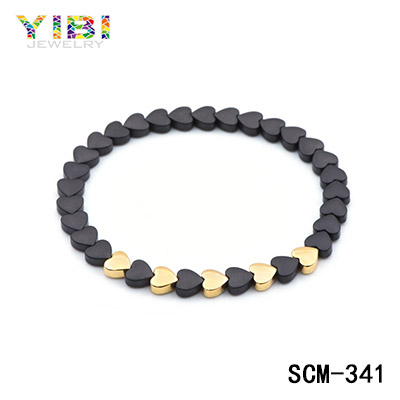 Sandblast stainless steel bracelet