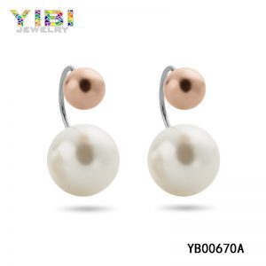 Stainless Steel Pearl Earrings-China Jewelry Factory