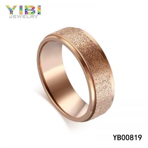 Stainless Steel Sandblasted Ring | OEM Jewelry Manufacturer
