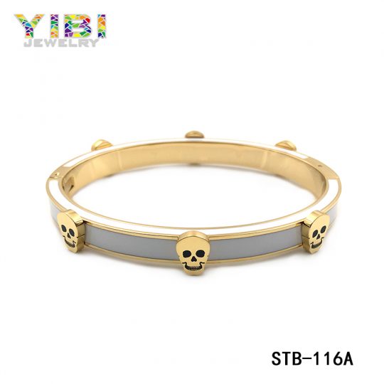 Stainless Steel Skull Bangle  Manufacturer